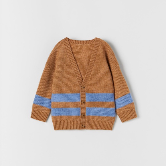 Zara baby striped knit cardigan - Picture 1 of 7